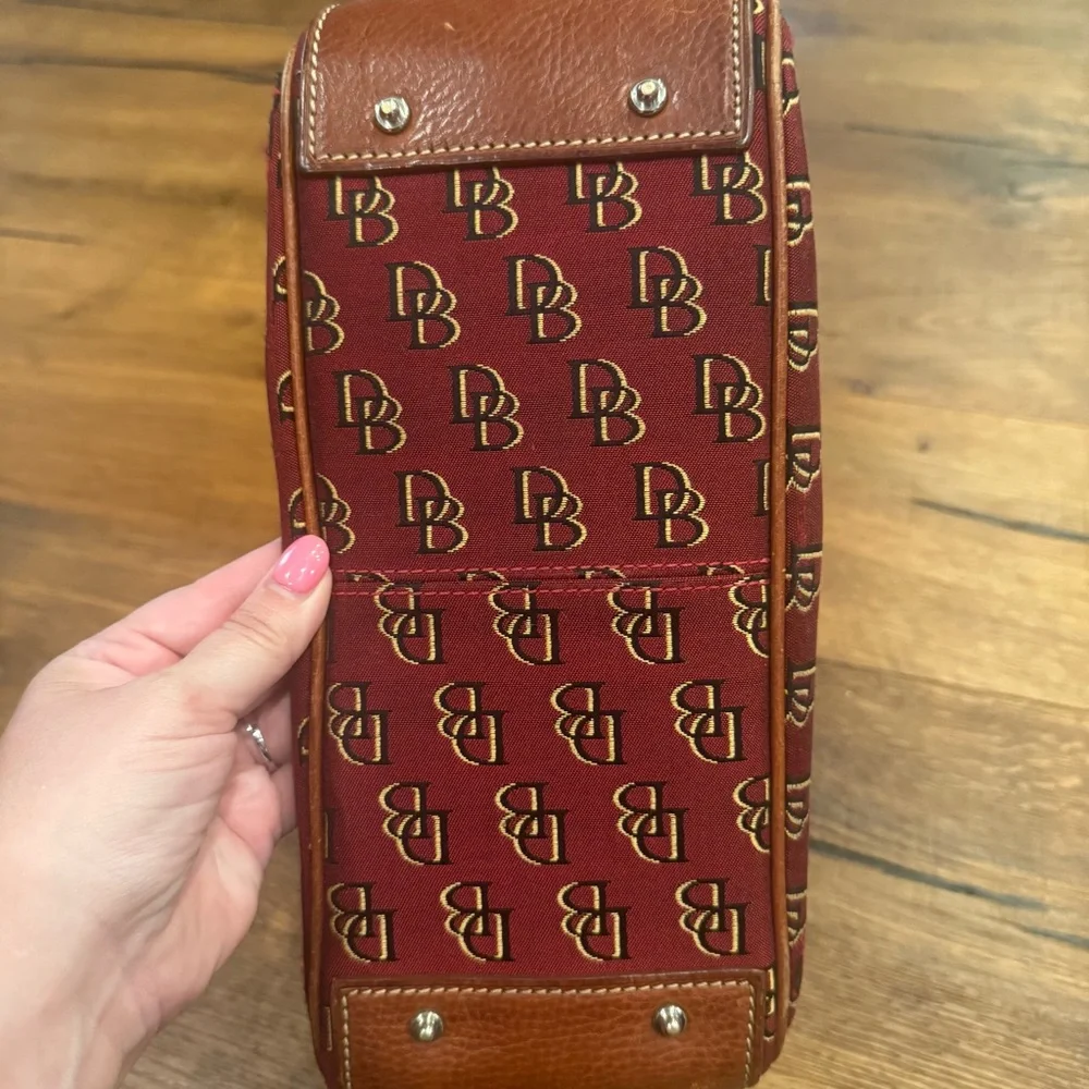 Dooney & Bourke Red and Brown Satchel